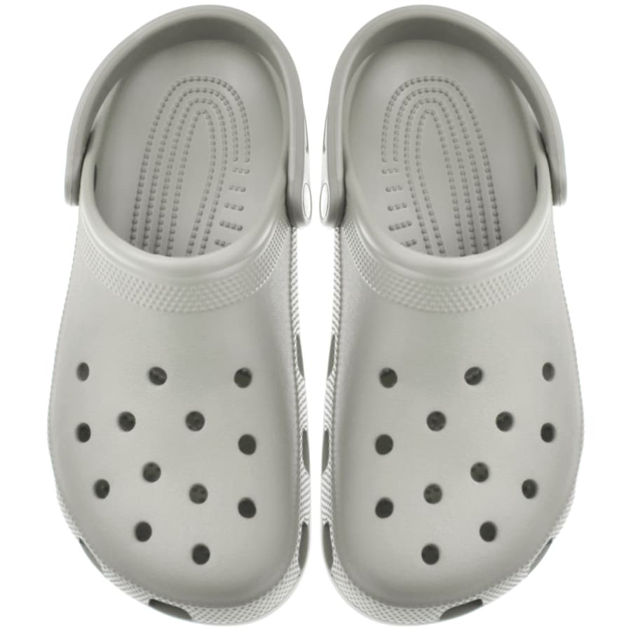White and gray crocs on sale